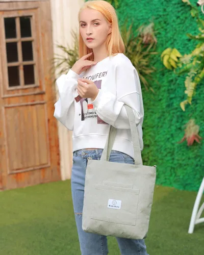 Vista 9 de Makukke Corduroy Totes Bag Women - Shoulder Hobo Bag Handbags Crossbody Bag Big Capacity Shopping Purses