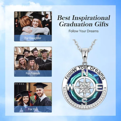 Vista 6 de Meeshi Regalos de graduación para ella 2023, collares de graduación para mujeres, regalos de graduación universitaria para niñas, joyería