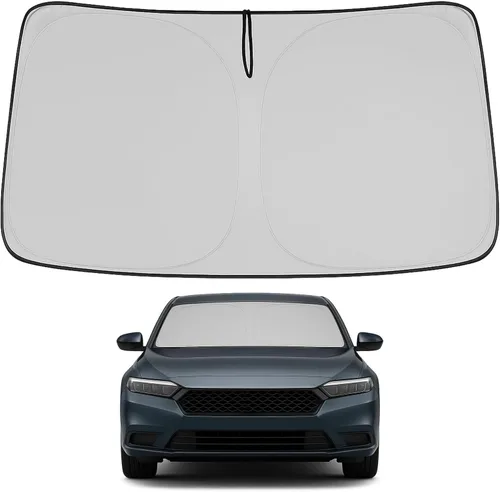 Vista 56 de Proadsy Parasol para parabrisas Rivian R1S 2022-2025 2026 de 4 capas plegable, protector de parasol frontal que bloquea los rayos UV, mantiene