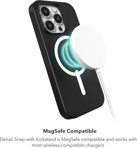 Vista 6 de ZAGG Denali Snap - Funda para iPhone 15 Pro con soporte, protección contra caídas (16 pies), funda texturizada de doble capa para teléfono celular