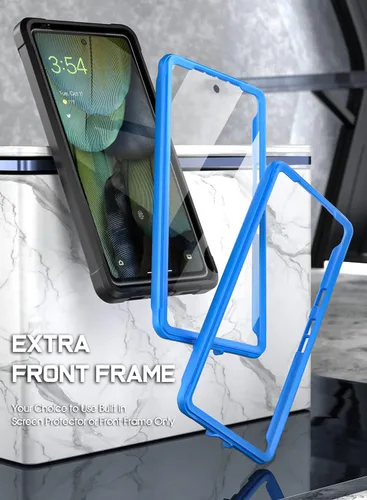 Vista 4 de Poetic Guardian - Funda compatible con Pixel 7A 5G, protector de pantalla integrado que funciona con identificación de huellas dactilares, híbrida