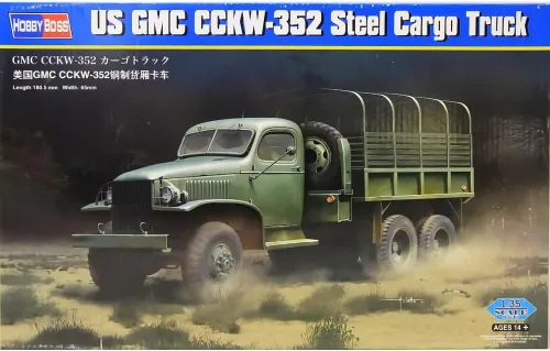 Vista 3 de Hobby Boss GMC CCKW-352 Kit de modelo de camión de carga de acero