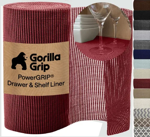Vista 20 de GORILLA GRIP powerGRIP - Forro para estante de cajón y gabinete, agarre grueso y fuerte, forros no adhesivos que protegen armarios de cocina