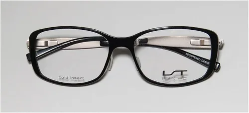 Vista 2 de Lightec 7035l - Lentes de diseño óptico popular, de borde completo, bisagras flexibles (53-15-135, negro y gris)