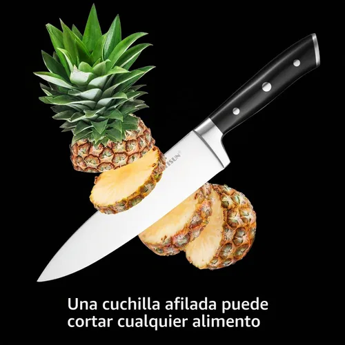 Vista 4 de Juego de cuchillos de cocina de acero alemán de 15 piezas