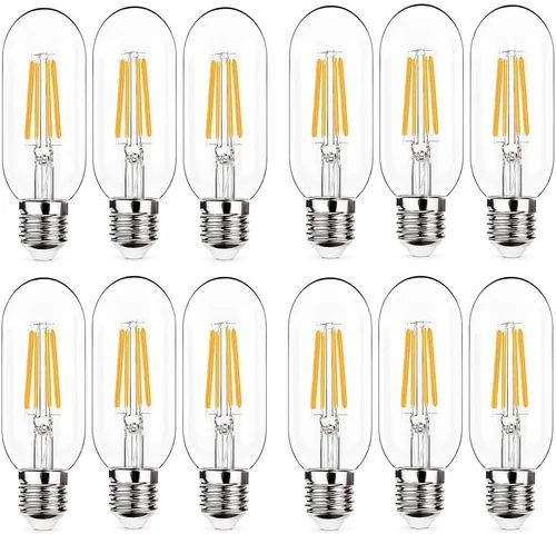 Vista 8 de NOTOC foco LED E26 de 4 W, equivalente a 40 W, foco tubular E26 no regulable luz cálida diurna 4000 K, foco de filamento Edison antiguo