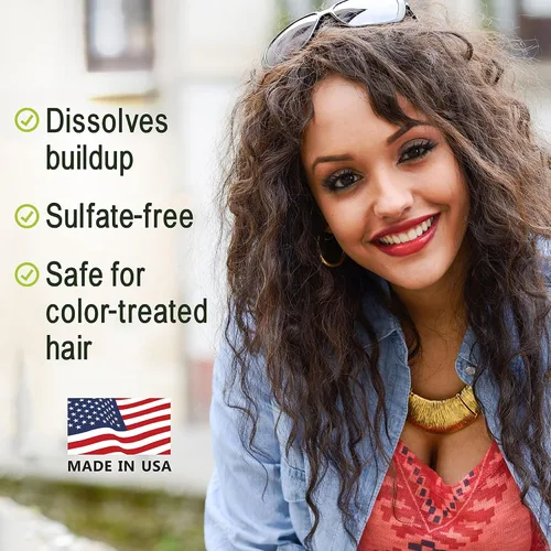 Vista 4 de Champú clarificante sin sulfato desintoxicante para cabello natural, champú para el cabello, elimina la acumulación, 12 onzas, paquete de 1