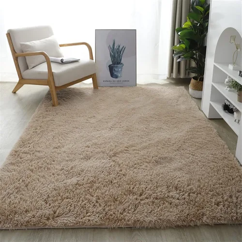 Vista 17 de Lifup Alfombra rectangular esponjosa para sala de estar o dormitorio, color Naranja