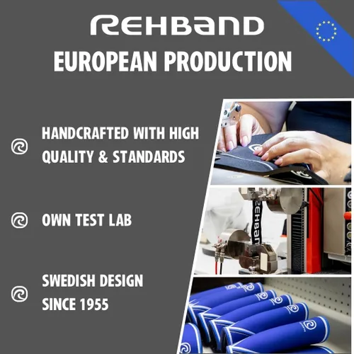 Vista 4 de Rehband Rodillera de 0.197 in para entrenamiento cruzado y entrenamiento pesado, rodillera de neopreno de compresión, siéntete más fuerte y más