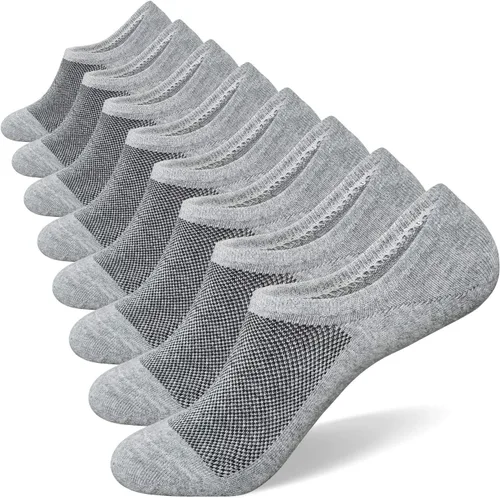 Vista 14 de SIXDAYSOX Calcetines invisibles para hombre, paquete de 6/8 unidades, de algodón, finos, corte bajo, antideslizantes para zapatos planos, tenis