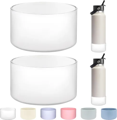 Vista 11 de HEYSKAY 2 piezas de botella protectora de silicona para botella de agua Hydro Flask, accesorios y compatible con Yeti, Iron Flask más marcas