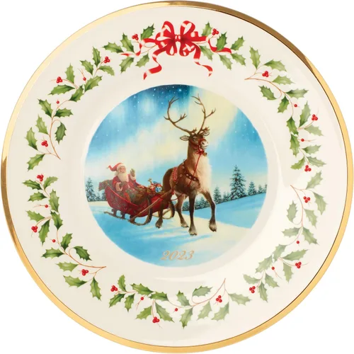 Vista 9 de Lenox Holiday - Juego navideño para postres de 12 piezas, 9.92, rojo y verde