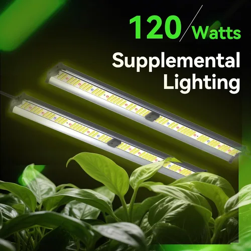 Vista 6 de FARMLITE Barras de luz de crecimiento de espectro completo debajo del dosel, lámparas de cultivo LED para plantas de interior, cadena de margaritas