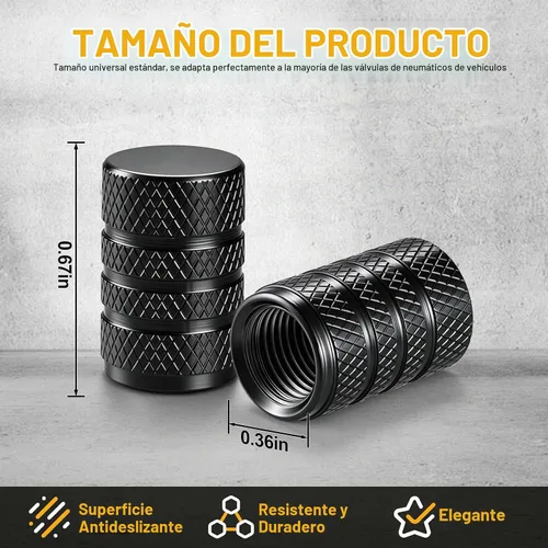 Vista 2 de SINGARO 12 tapas de vástago de válvula de neumático, accesorios exteriores de automóvil, cubierta de válvula de aleación de aluminio universal