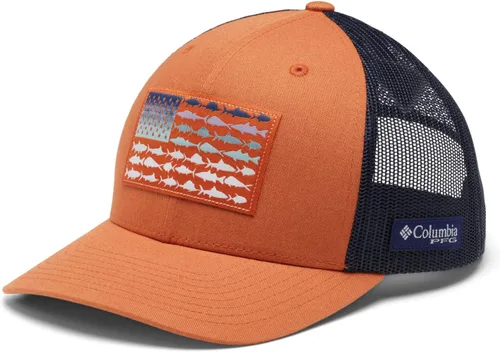 Vista 199 de Columbia Gorra de bola de malla Bandera antigua de malva/blanco/pescado