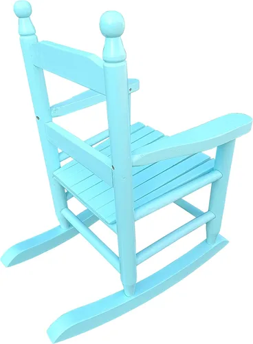 Vista 5 de HomVent Mecedora para niños, mecedora de madera para interiores y exteriores, mecedora de porche para niños, jardín, césped, balcón, patio trasero