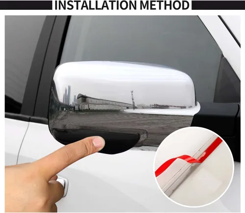 Vista 3 de Voodonala Cubierta inferior de espejo lateral para Dodge RAM, cubierta de lámpara de advertencia negra ahumada, compatible con Dodge RAM 2011-2018