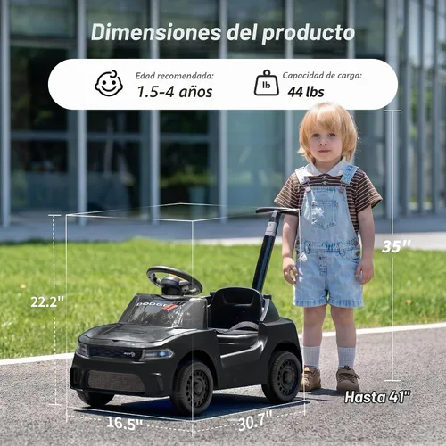 Vista 8 de Hikiddo Auto de Parachoques para Bebés, Auto de Parachoques Eléctrico de 6 V para Niños Pequeños con Control Remoto, Bluetooth - Púrpura Negro