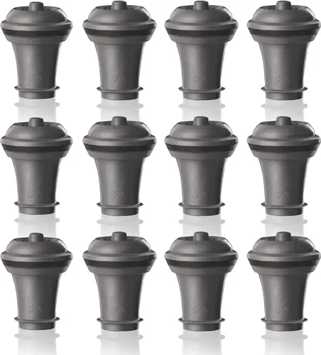 Vista 9 de Vacu Vin Juego de 2 tapones de vacío para guardar vino, color gris, sellado hermético para botellas abiertas para preservar la frescura hasta 10
