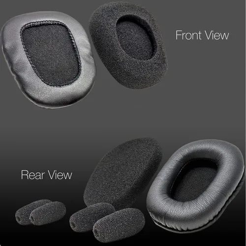 Vista 8 de Global Teck Worldwide Poly Voyager Focus 2 UC - Paquete de auriculares inalámbricos con cojines cómodos de repuesto, soporte de auriculares de carga