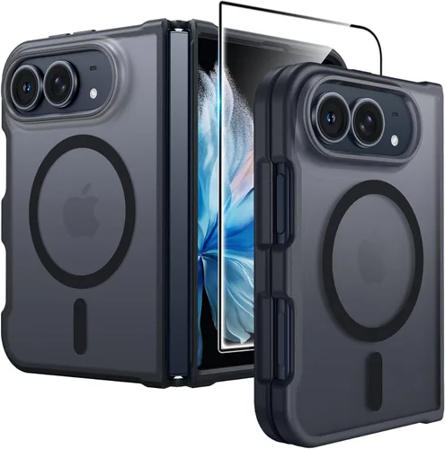 Vista 76 de FNTCASE Funda para Samsung Galaxy S25-Plus: S24-Plus de doble capa Negro
