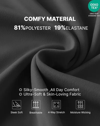 Vista 3 de G4Free EverGoing - Pantalones de vestir de pierna ancha para mujer con Negro