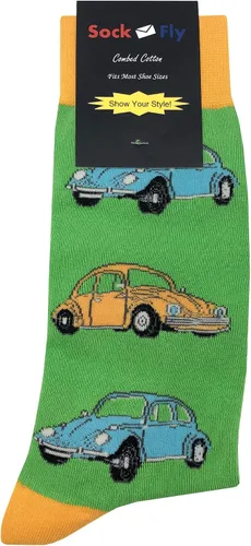 Vista 4 de Calcetines verdes VW Beetle forro polar verde con licencia oficial de star wars silent one crew 9-11