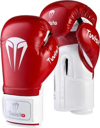 Vista 7 de Twisto Guantes de boxeo – Guantes de entrenamiento profesional y entrenamiento para hombres y mujeres – Muay Thai, MMA, kickboxing, bolsa pesada