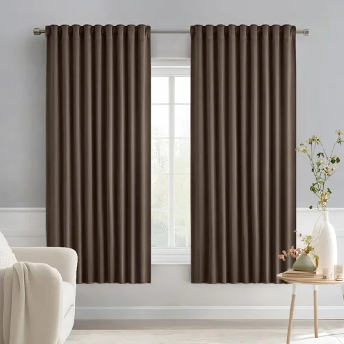 Vista 95 de MIULEE Cortinas opacas con pestaña trasera de 63 pulgadas de largo, juego de 2 paneles para sala de estar, dormitorio, privacidad, bolsillo