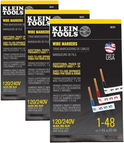Vista 8 de Marcadores Klein Tools 56250, números del 1 al 48