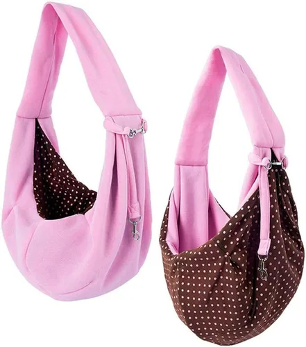 Vista 5 de Bolsa de transporte para mascotas, bolsa de viaje para gatos y perros, hasta 16 libras (gris)