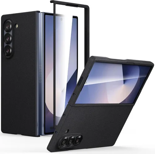Vista 14 de Funda delgada para Galaxy Z Fold 5, [película de pantalla frontal dura transparente incorporada + parte trasera de policarbonato duro]