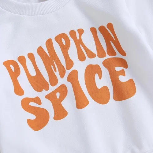 Vista 5 de Disfraz de Halloween para bebé niña pequeña, sudadera con cuello redondo y pantalones acampanados, para otoño