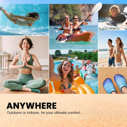Vista 6 de SIMARI Zapatos de Agua para Hombre y Mujer, Calcetines Acuáticos para Playa, Pies Descalzos, Secado Rápido, Aerobics Acuáticos, Natación, Piscina