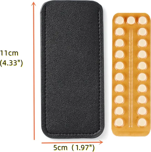 Vista 3 de Pastillero anticonceptivo para mini paquetes de píldoras 2.0 in x 4.3 in (negro)