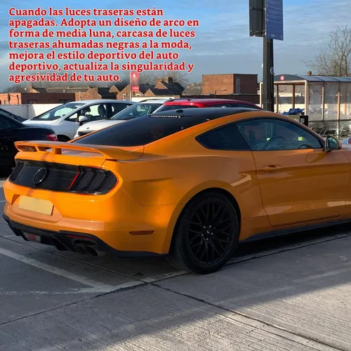 Vista 5 de Danti Cubierta de luz trasera para Ford Mustang 2018, 2019, 2020, 2021, 2022, 2023, marco de guardia de luz trasera, accesorios de biseles, 6 piezas