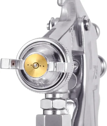 Vista 5 de Pistola pulverizadora profesional con boquilla de acero inoxidable de 0.118 pulgadas y taza de pintura metálica de 33.8 fl oz que logra una