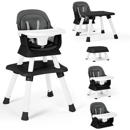 Vista 9 de TODEFULL Silla Alta para Bebé, Sillas Altas Convertibles 8 en 1 para Bebés y Niños, Asiento Elevador para Comer/Mesa de Bloques de Construcción