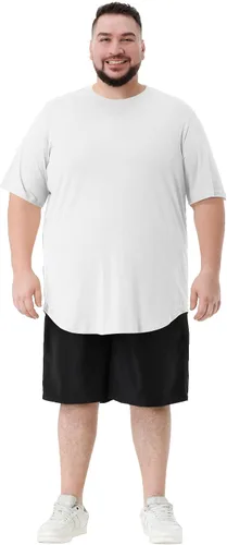 Vista 5 de LETAOTAO Camiseta de hombre hipster de línea larga, corte en V, cola larga, ajuste delgado, para culturismo, gimnasio, entrenamiento muscular