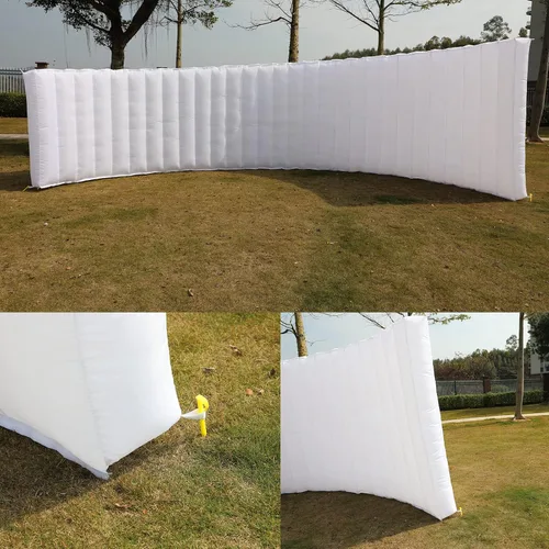 Vista 6 de Espiral inflable para cabina de fotos (blanco, 10 x 8.85 x 5 pies/7 pies), tira de luz LED staelea (16 cambios de color), pared inflable para cabina
