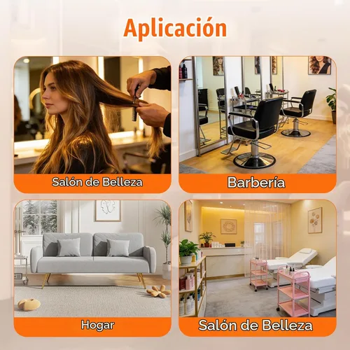 Vista 7 de Secador de pelo profesional multifunción, secador de peluquería de alta potencia de 1500 W con 5 discos térmicos y brazo ajustable giratorio