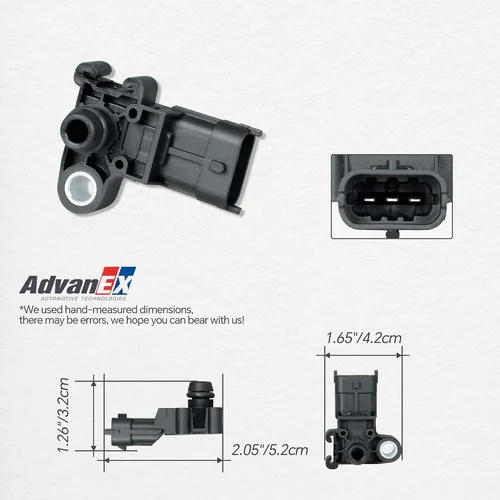 Vista 5 de MAP - Sensor de presión absoluta del colector compatible con Buick Allure/Regal, Cadillac CTS/Escalade/XTS Chevrolet