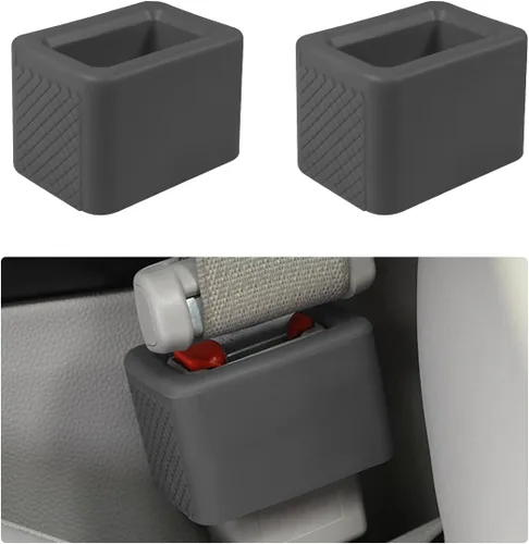 Vista 11 de Augeny 2 unidades de soporte para hebilla de cinturón de seguridad, refuerzo de hebilla de cinturón de seguridad trasera de silicona para automóvil