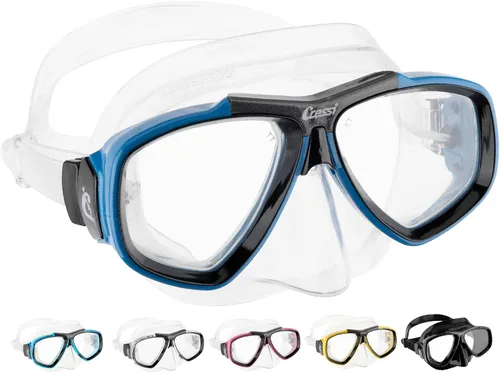 Vista 11 de Cressi Primera máscara de buceo con lentes inclinadas para buceo - Focus: Made in Italy