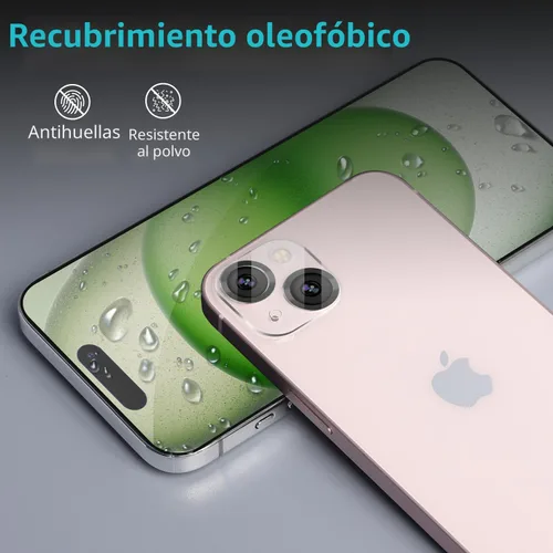 Vista 7 de PEHAEL - Paquete de 2 + 2 protectores de pantalla de privacidad para iPhone, protector de lente de cámara, cobertura completa, vidrio templado