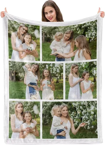 Vista 19 de Manta personalizada con imagen, mantas personalizadas para adultos y niños, manta de fotos personalizable, mantas personalizadas como regalo