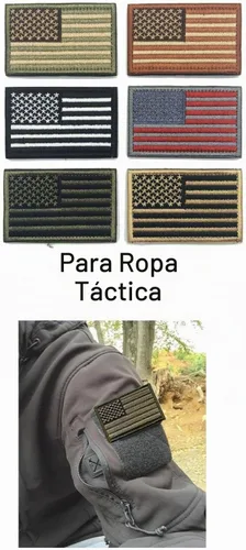Vista 3 de WZT Parche de velcro con la bandera estadounidense, 6 unidades Amarillo