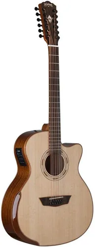 Vista 2 de Washburn Guitarra acústica-eléctrica de 12 cuerdas, natural (WCG15SCE12-O)