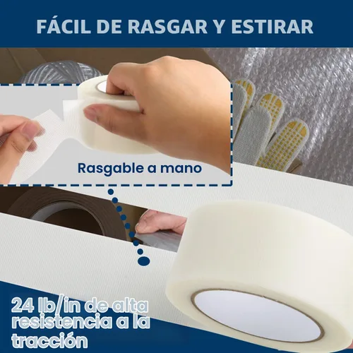 Vista 6 de Lichamp Cintas Adhesivas Transparentes de Alta Resistencia, Cinta Adhesiva Transparente Impermeable Sin Residuos para Embalaje, Encintado, Sellado