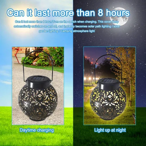 Vista 3 de Solar Light Replacement Top for Outdoor Hanging Lanterns Kit Set
